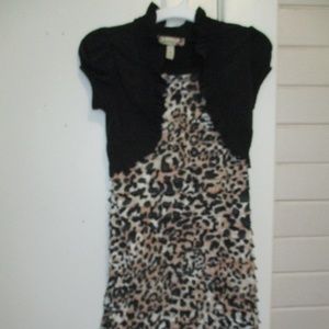 GIRLS SIZE 10 DRESS ..SPEECHLESS. BLACK/BROWN.EXC